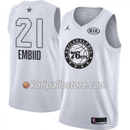 Philadelphia 76ers Joel Embiid 21 2018 All Star Jordan Brand Valkoinen Miesten Pelipaidat Swingman 